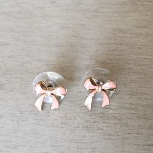 Pink Bow Earrings